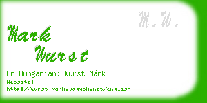 mark wurst business card