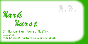 mark wurst business card